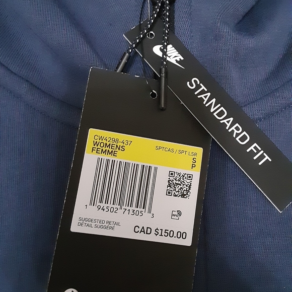 Womens Nike tech fleece hoodie windrunner brand new blue small s - Picture 7 of 8